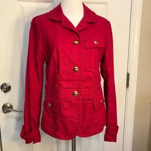Talbots hot pink cotton/spandex jacket, size S